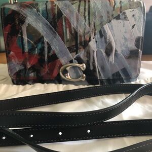 Coach Bandit Mint Serf Abstract Crossbody Bag
